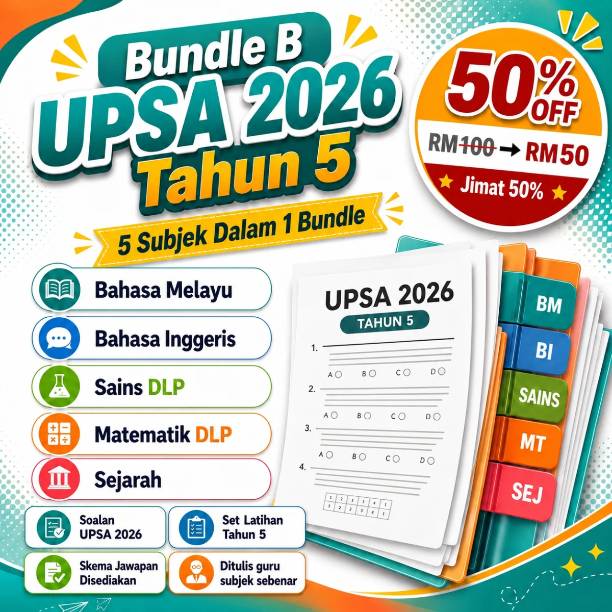 Bundle B UPSA 2026 Tahun 5 (DLP)