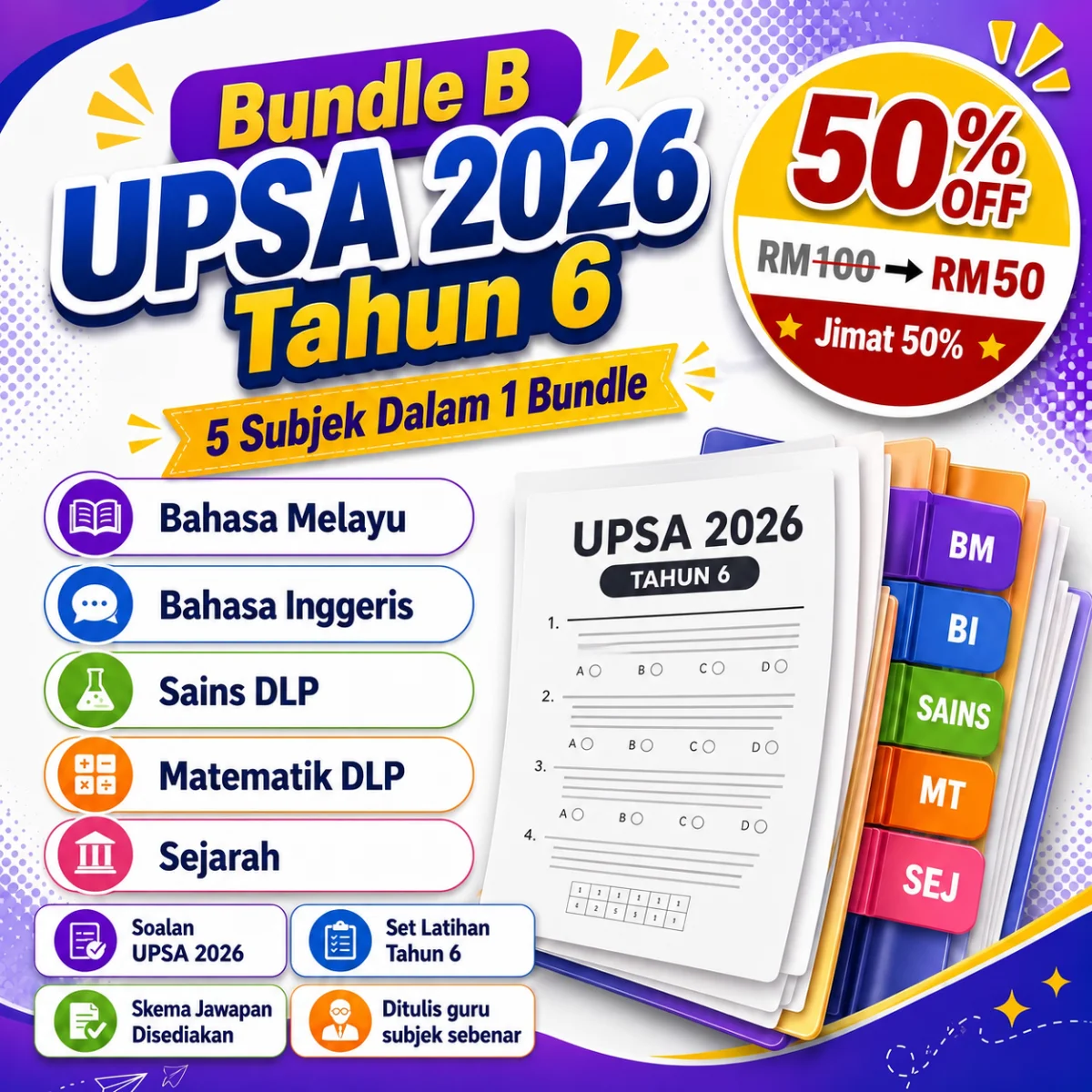 Bundle B UPSA 2026 Tahun 6 (DLP)