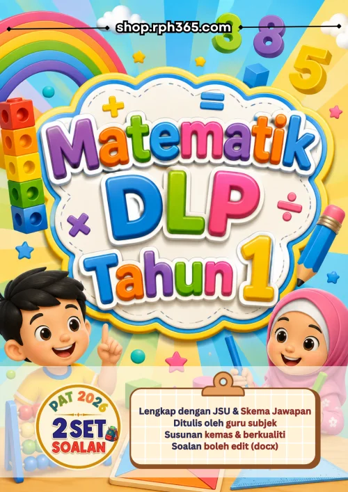 Matematik DLP Tahun 1 PAT 2026 by RPH365 (2 Set)