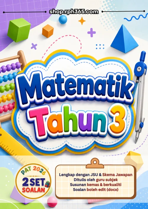 Matematik Tahun 3 PAT 2026 by RPH365 (2 Set)