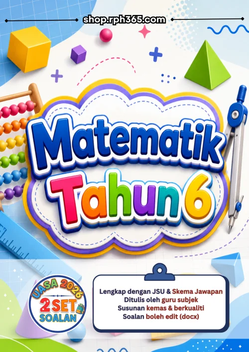 Matematik Tahun 6 UASA 2026 by RPH365 (2 Set)
