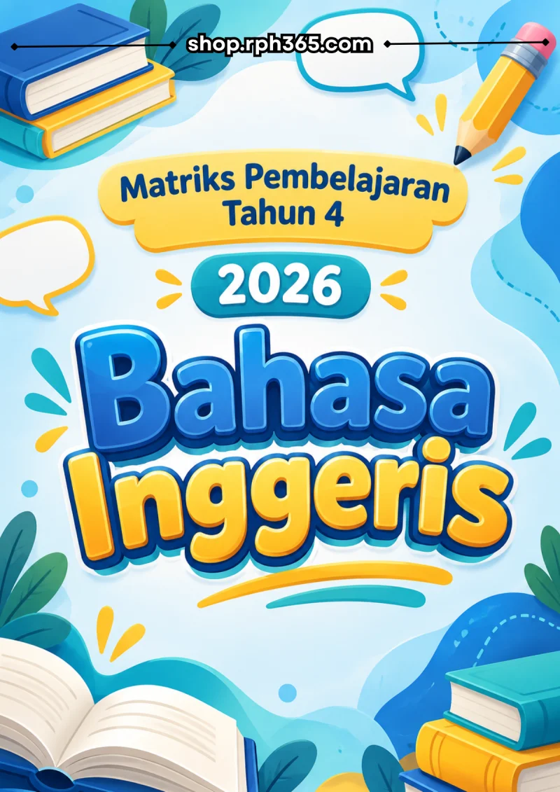 Matriks Pembelajaran Tahun 4 Bahasa Inggeris by RPH365 (2 Set Soalan)