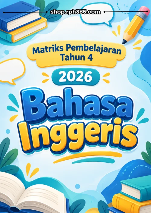 Matriks Pembelajaran Tahun 4 Bahasa Inggeris by RPH365 (2 Set Soalan)